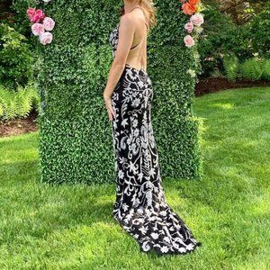 Black Beaded Formal Gown